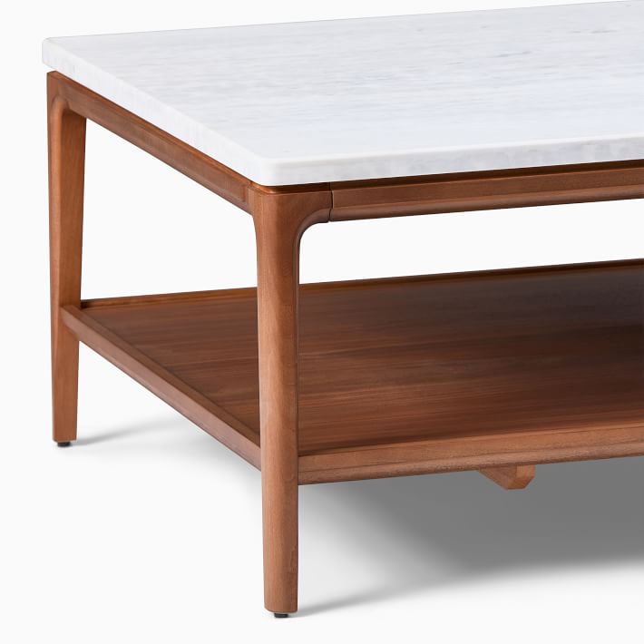 Parker Walnut & Marble Coffee Table West Elm