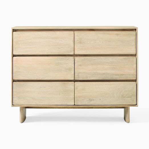 Anton Solid Wood Narrow 6Drawer Dresser (48") West Elm