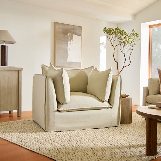 Bleecker DownFilled Slipcover Chair West Elm