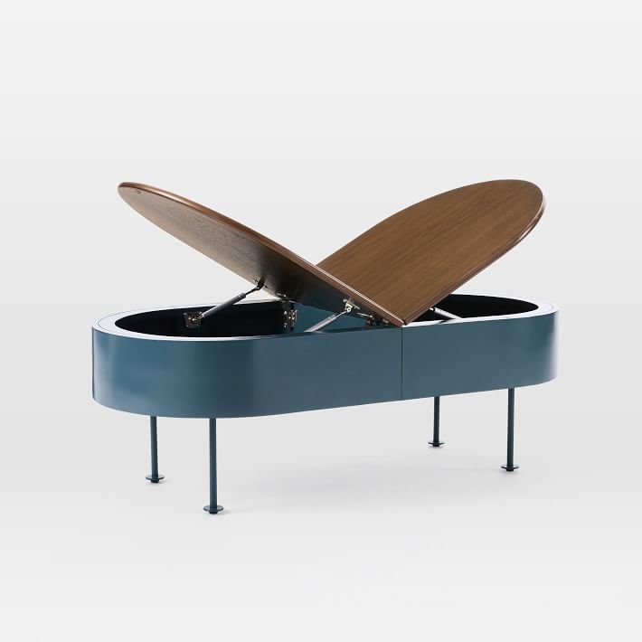 Ruby Storage Coffee Table Petrol Blue Modern Living Room Furniture