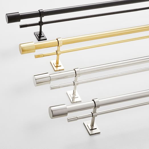 Oversized Metal Double Rod Antique Brass West Elm