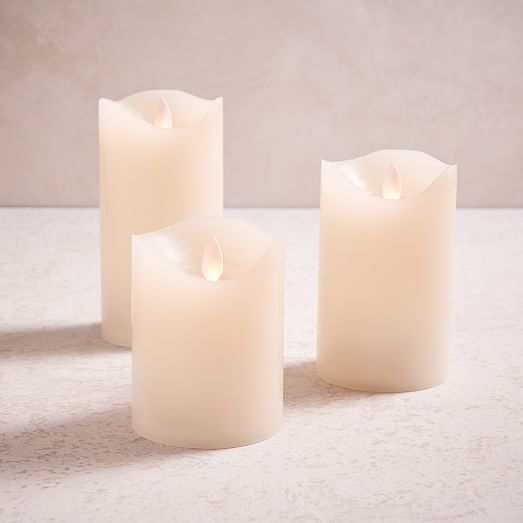 Premium Flicker Flameless Wax Pillar Candles West Elm