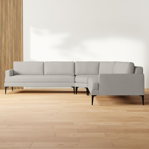 Andes LShaped Wedge Sectional Sofa With Chaise West Elm