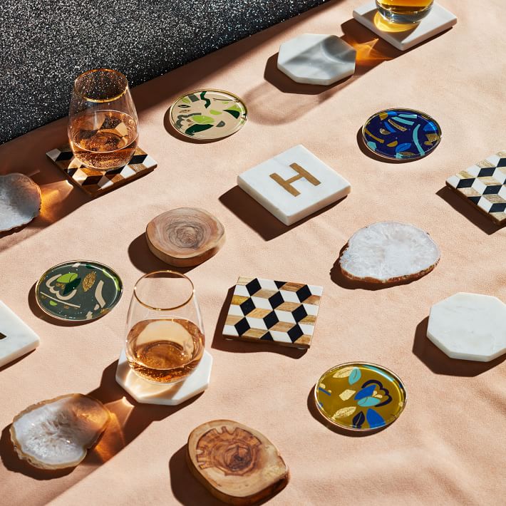 Wood & Resin Coasters (Set of 4) West Elm