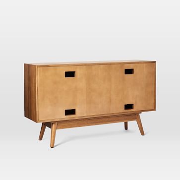 Mid-Century Narrow Media Console (48