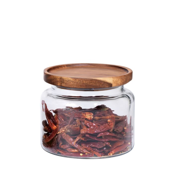 Glass Jars w/ Acacia Lids, Kitchen Storage Solutions West Elm