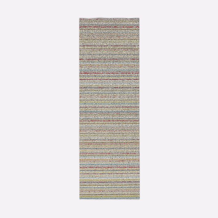 Chilewich Skinny Stripe Shag Big Mat - 36x 60 - Blue