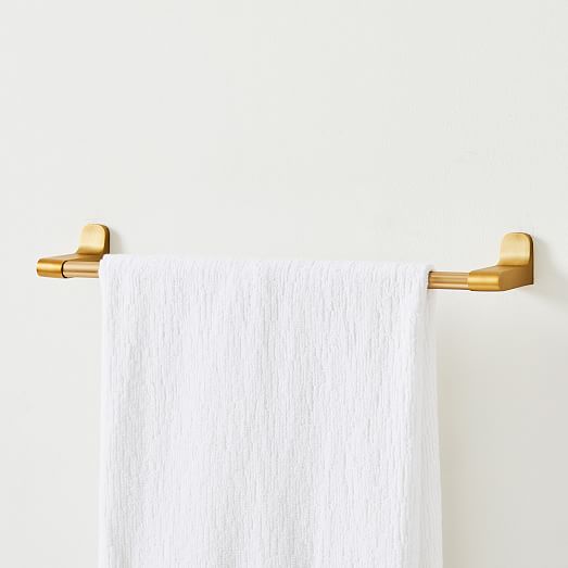 MidCentury Contour Bathroom Hardware Antique Brass West Elm
