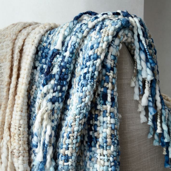 Marled Basketweave Throw West Elm