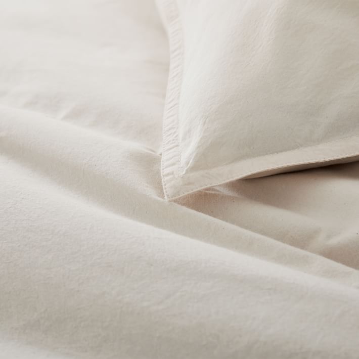 Organic Washed Cotton Percale Duvet Cover & Shams West Elm