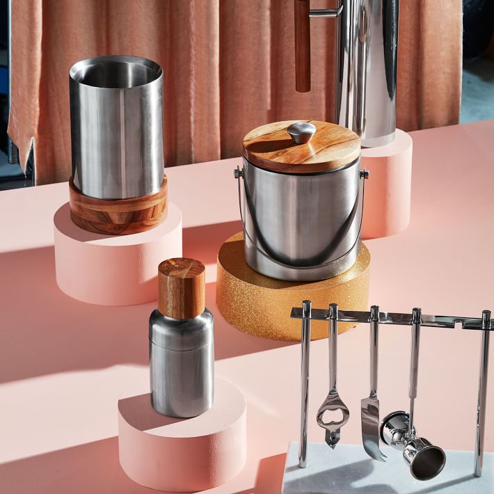 Nickel + Wood Barware, Bar Accessories West Elm