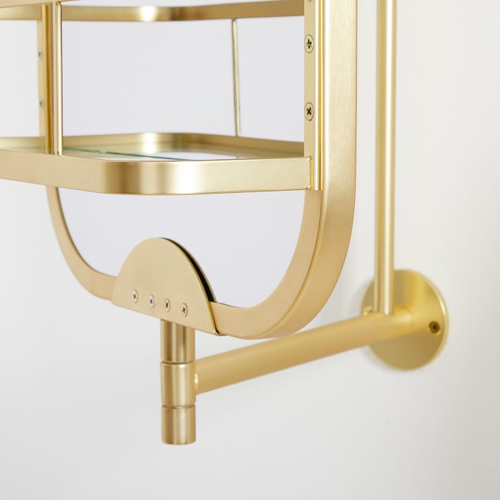 Swivel Vanity Mirror w/ Storage 13" W x 33.5"H West Elm