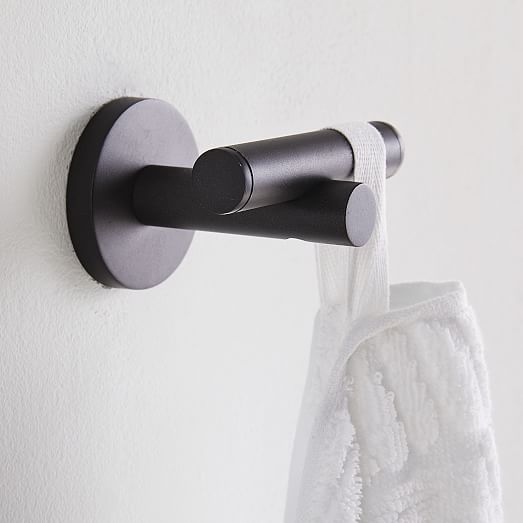 Modern Overhang Bathroom Hardware Matte Black West Elm
