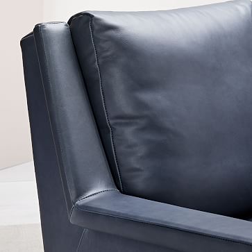 Carlo Leather Mid-Century Chair - Metal Legs | West Elm