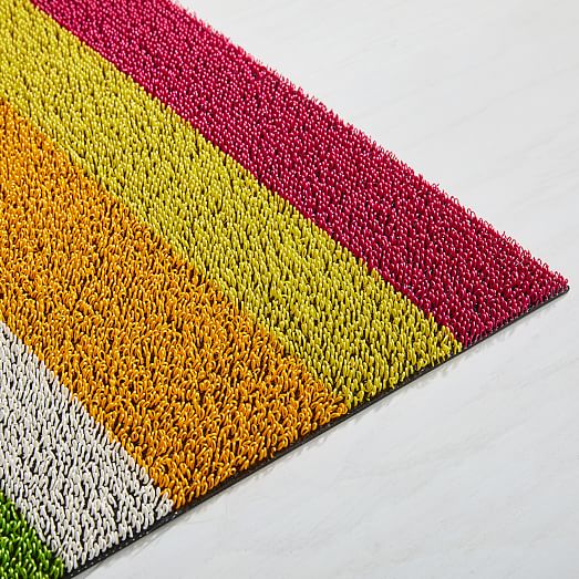 Chilewich Bold Striped Shag Mat West Elm