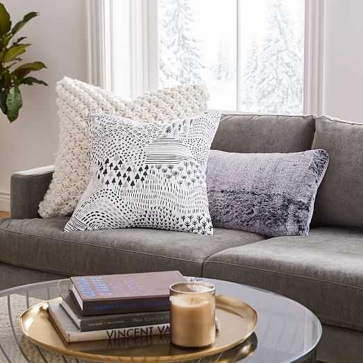 Agnes Luxury Chinchilla Faux Fur Pillow (18 In. x 18 In.)