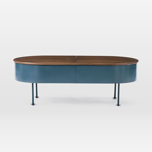 Ruby Storage Coffee Table Petrol Blue Modern Living Room Furniture West Elm