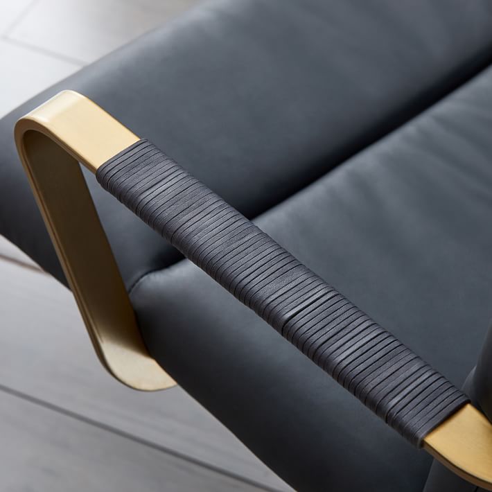 Cooper MidCentury Leather Swivel Office Chair West Elm