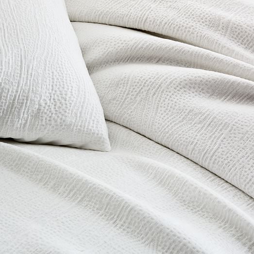 Silky TENCEL™ & Cotton Matelasse Duvet Cover & Shams West Elm