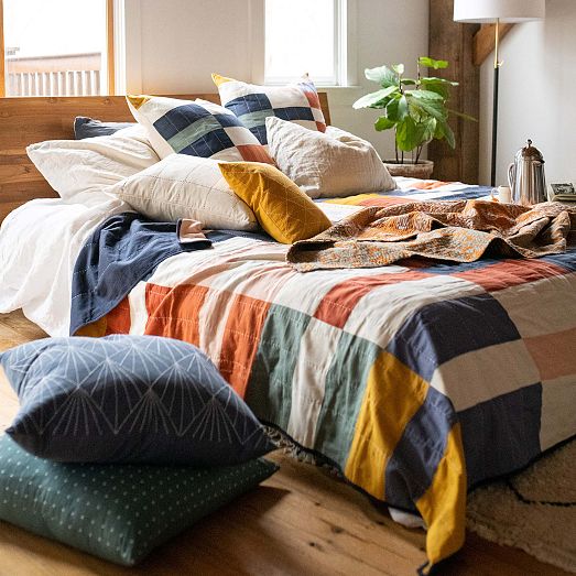 Anchal Project MultiCheck Quilts West Elm