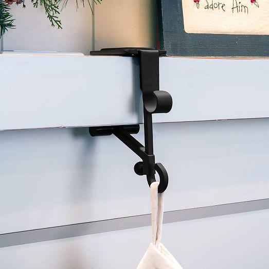 Mantel Garland & Stocking Hanger Black (Set of 3) West Elm