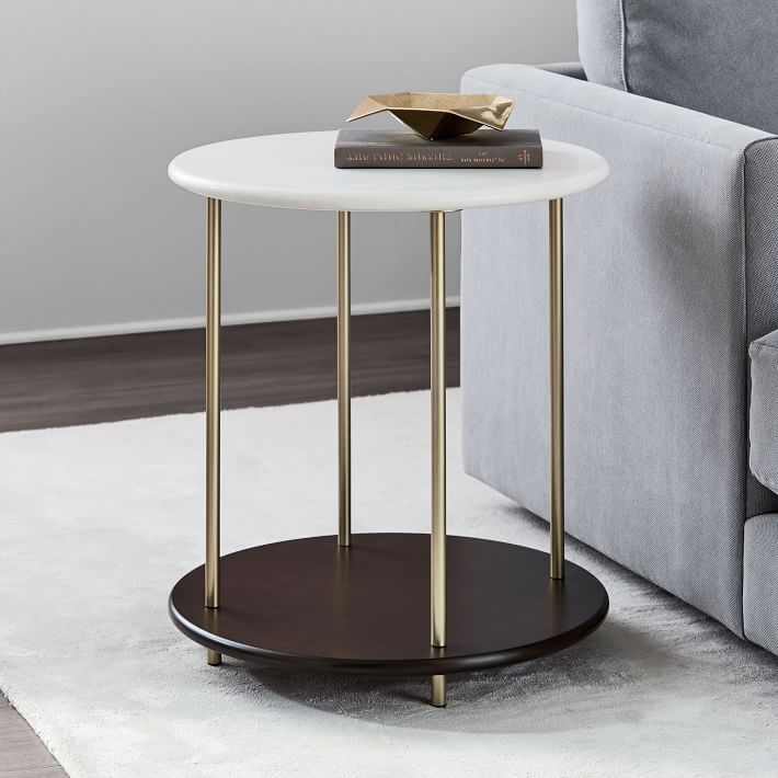 Tiered Quartz Side Table West Elm