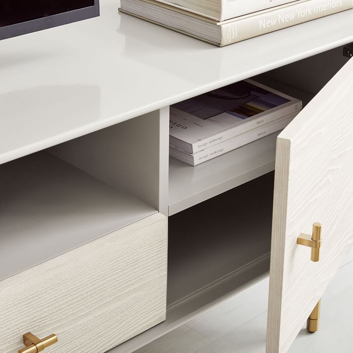 Modernist Wood & Lacquer Media Console (68"80") West Elm