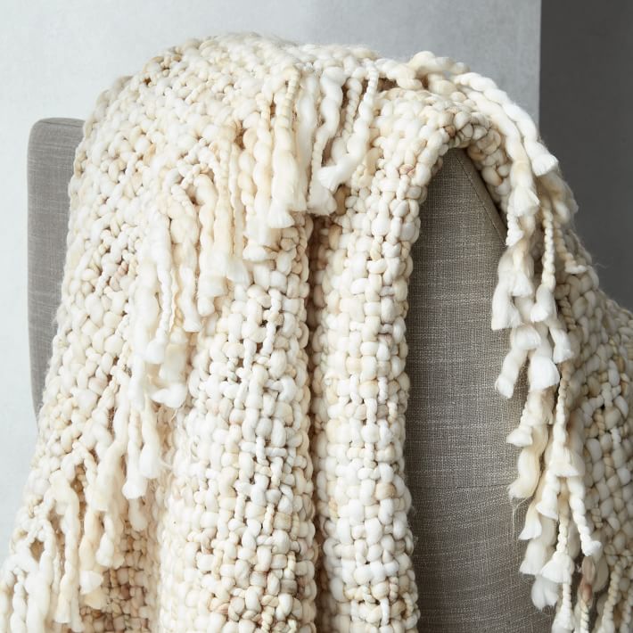 Marled Basketweave Throw West Elm