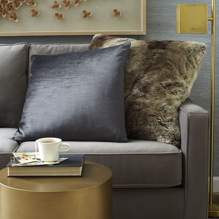 Cotton Luster Velvet Pillow Cover West Elm