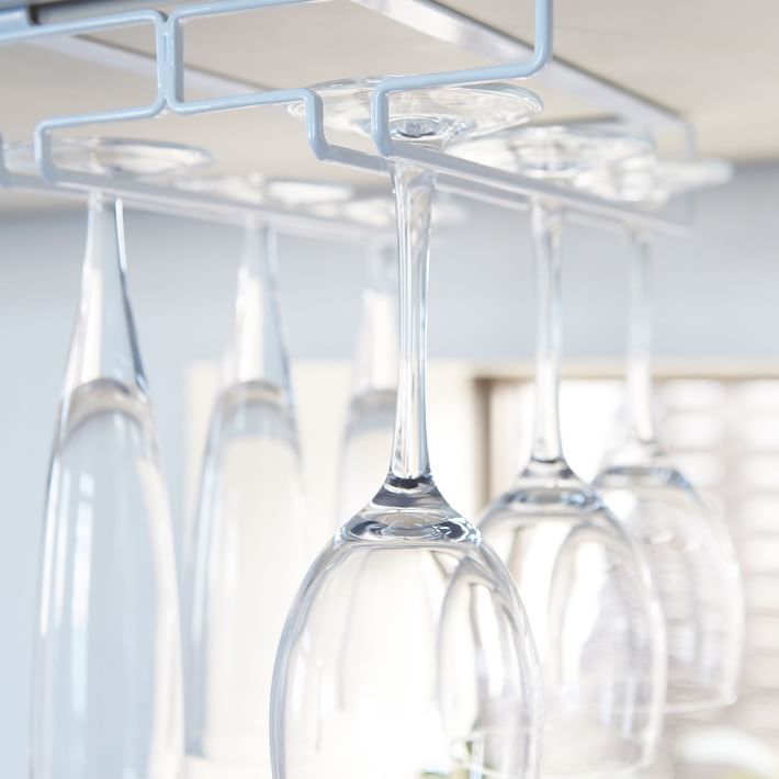 Under Shelf Wine Glass Rack, Kitchen Storage Solutions West Elm