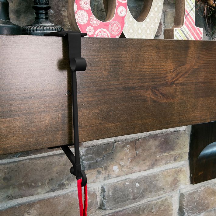 Mantel Garland & Stocking Hanger Black (Set of 3) West Elm