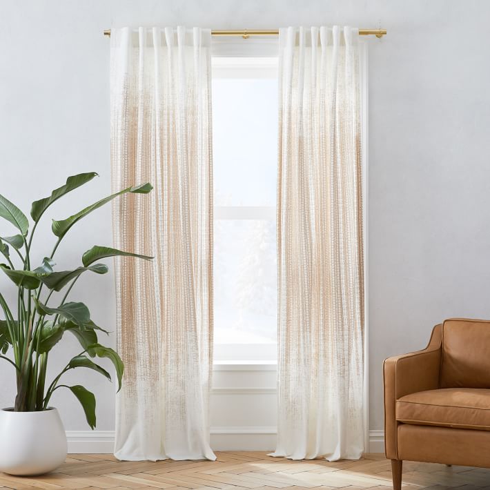 Echo Print Curtains (Set of 2) - Gold Dust