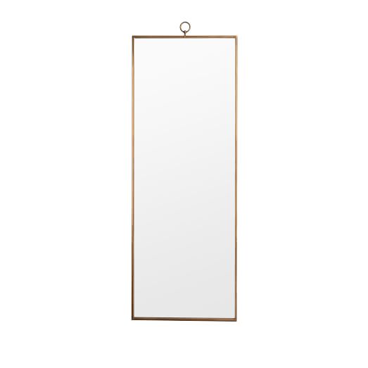 Open Box Metal Frame Floor Mirror, Antique Gold West Elm