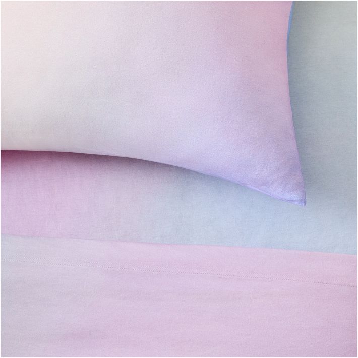 Rainbow Watercolor Jersey Sheet Set West Elm