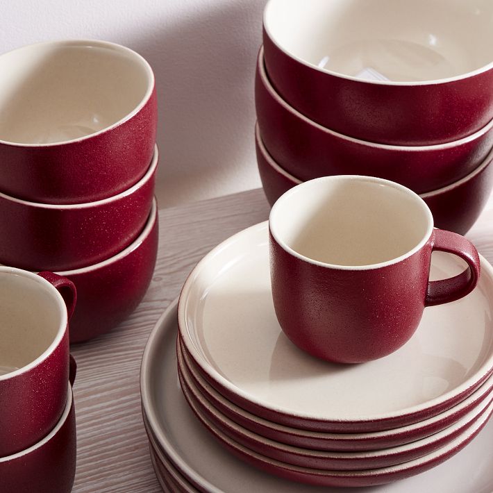 Kaloh Dinnerware Burgundy Set West Elm