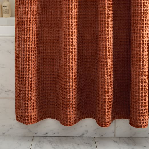 Plush Waffle Shower Curtain | West Elm