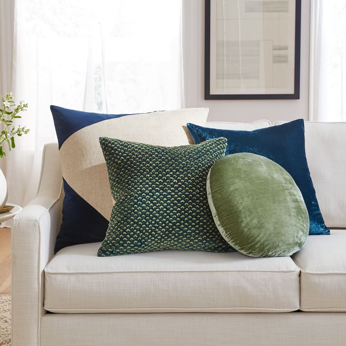 Raised Velvet Pillow Cover West Elm