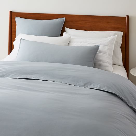 Organic Washed Cotton Percale Duvet Cover & Shams West Elm