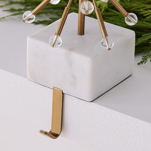 Sputnik Marble & Brass Stocking Holder West Elm
