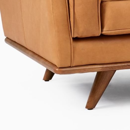 Zander Leather 2 Piece Chaise Sectional Sofa With Chaise West Elm