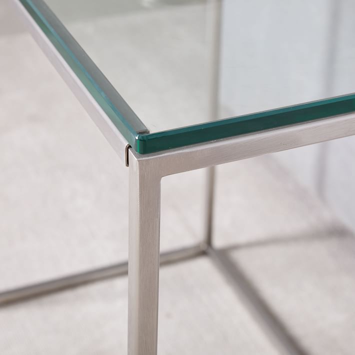 Streamline Side Table - Glass | West Elm