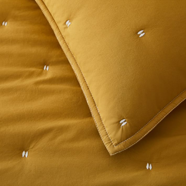 Washed Cotton Percale Quilt & Shams West Elm