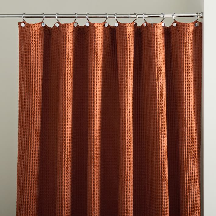 Plush Waffle Shower Curtain | West Elm