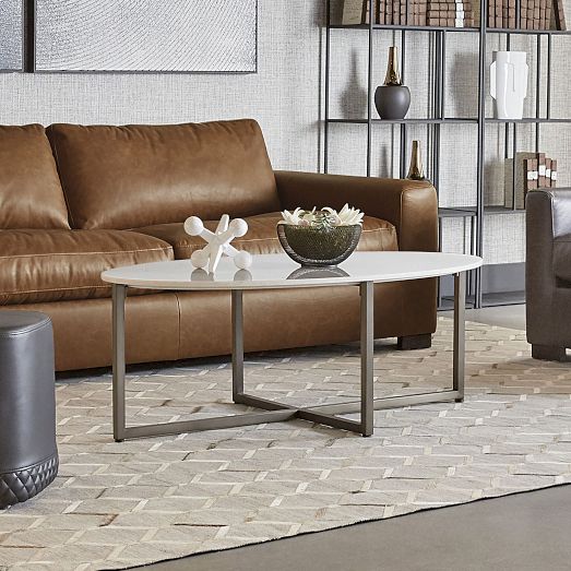 Minimal Marble & Steel Coffee Table West Elm