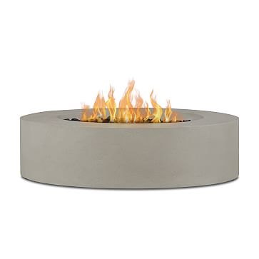 Concrete Low Round Fire Pit Table | West Elm