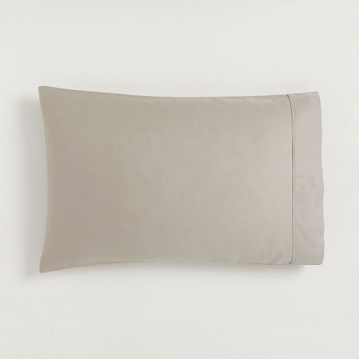600TC Organic Cotton Sateen Wide Hem Sheet Set & Pillowcases West Elm