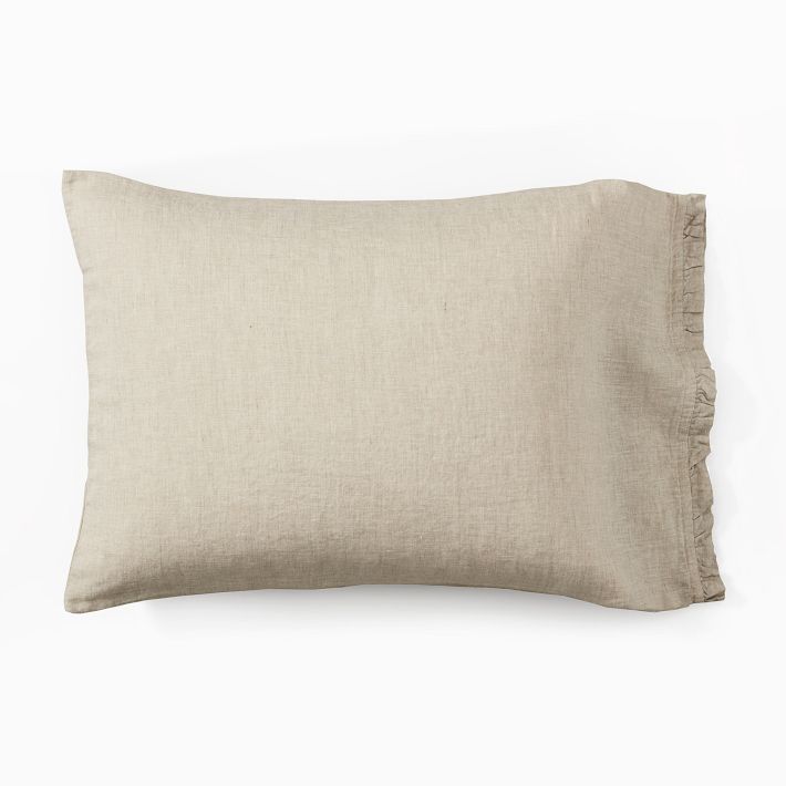 European Flax Linen Ruffle Sheet Set & Pillowcases West Elm