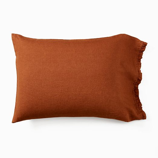 European Flax Linen Ruffle Sheet Set & Pillowcases West Elm