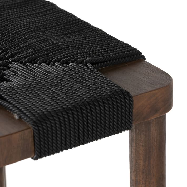 Mahogany Woven Rope Counter Stool West Elm