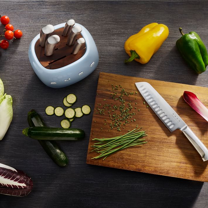 Smeg Knife Block & Knives Set (Set of 7) West Elm